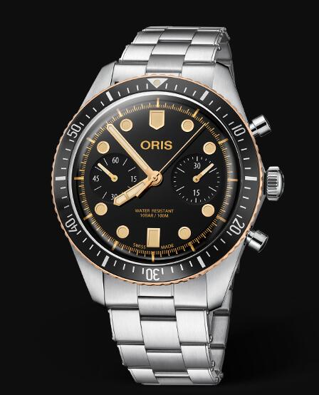 Review Oris Divers Sixty Five Chronograph 01 771 7744 4354-07 8 21 18 Replica Watch